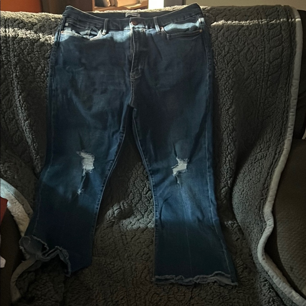 Dear John Blue Flare Wide Leg Jeans